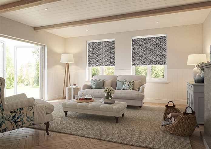 Oak Leaves, Monochrome - Twist&Fit Roller Blind - Image 7